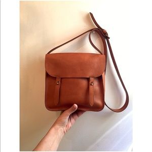 Madewell tan leather shoulder bag